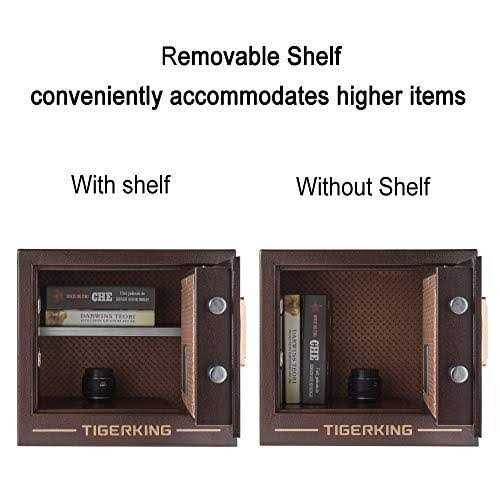 Tigerking Burglary Digital Security Safe Box for Home Office Double Safety Key Lock and Password Safes