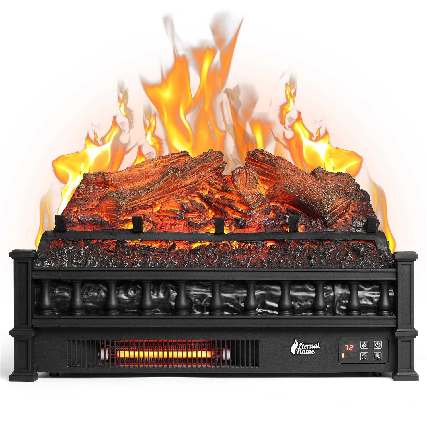 TURBRO 23 Eternal Flame Infrared Quartz Electric Fireplace Logs