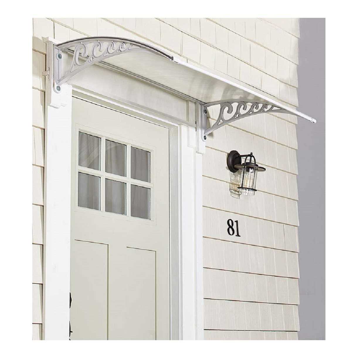 The Lakeside Collection White 47.5 Window Awning or Front Door Canopy