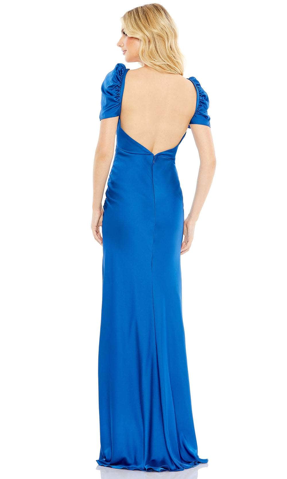 Puff Sleeve Fitted Bodice Evening Dress