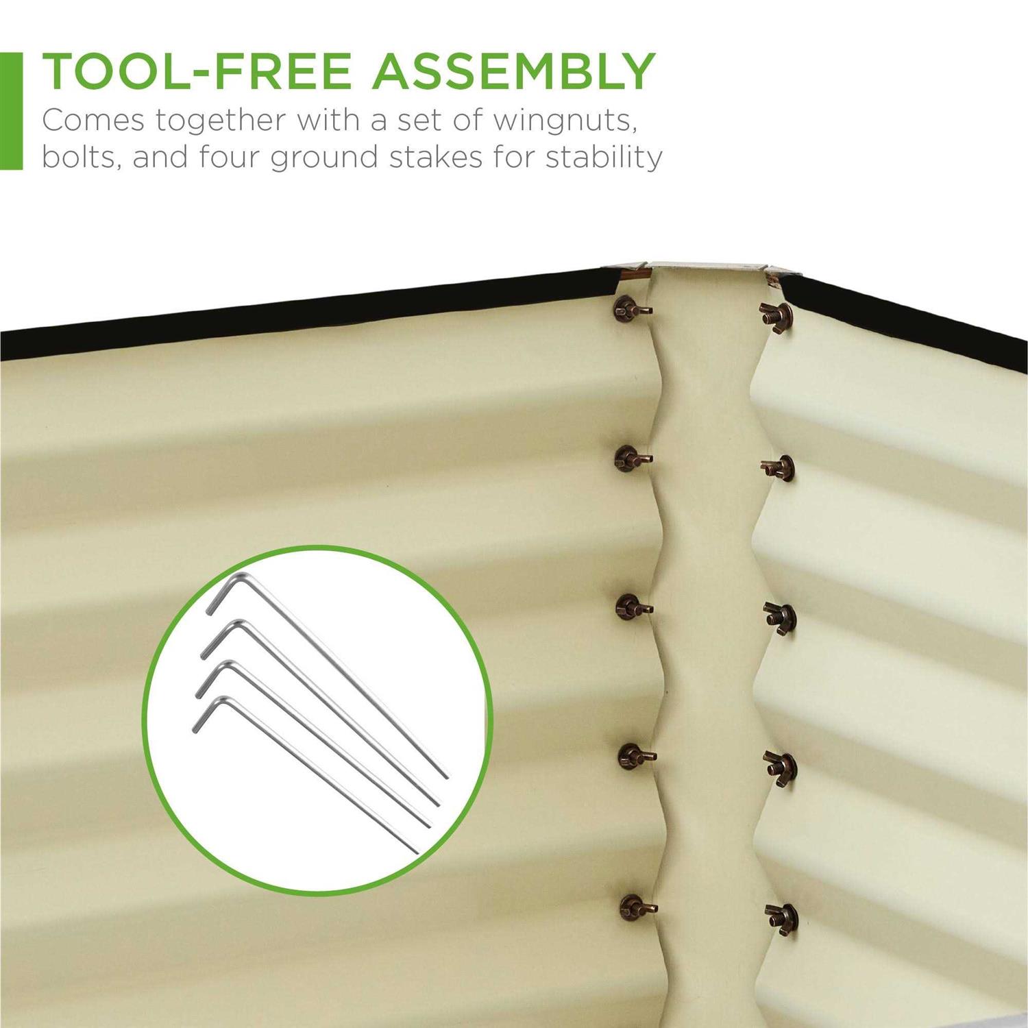 Best Choice Products 8x4x2ft Outdoor Metal Raised Garden Bed