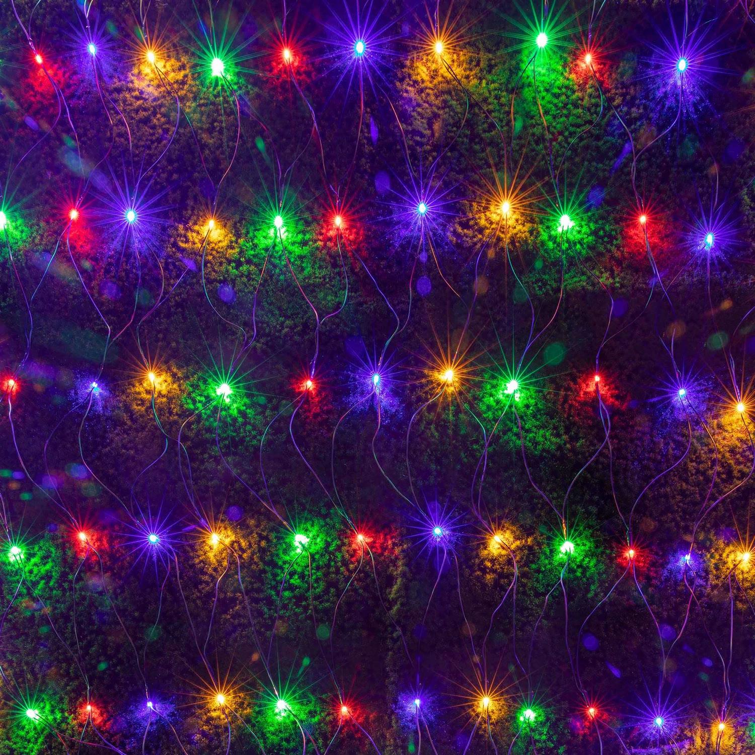 AWQ LED 6.6ft String Lights Net Mesh Lights Christmas Net Lights 8 Modes for Christmas Wedding Party Home Garden Lawn Bushes Bedroom
