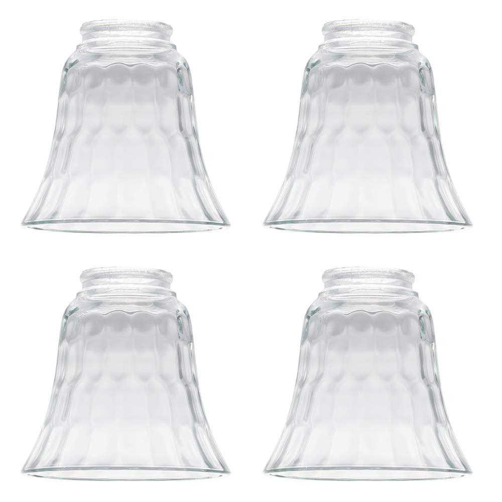 Ceiling Fan Light Covers Clear Hammered Style Bell Glass Shade