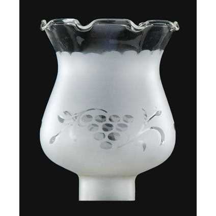 B&p Lamp 1 5/8 Inch Fitter Colonial Style Frosted and Etched Design Glass Lamp Shade for Vintage and Antique Style Lamps