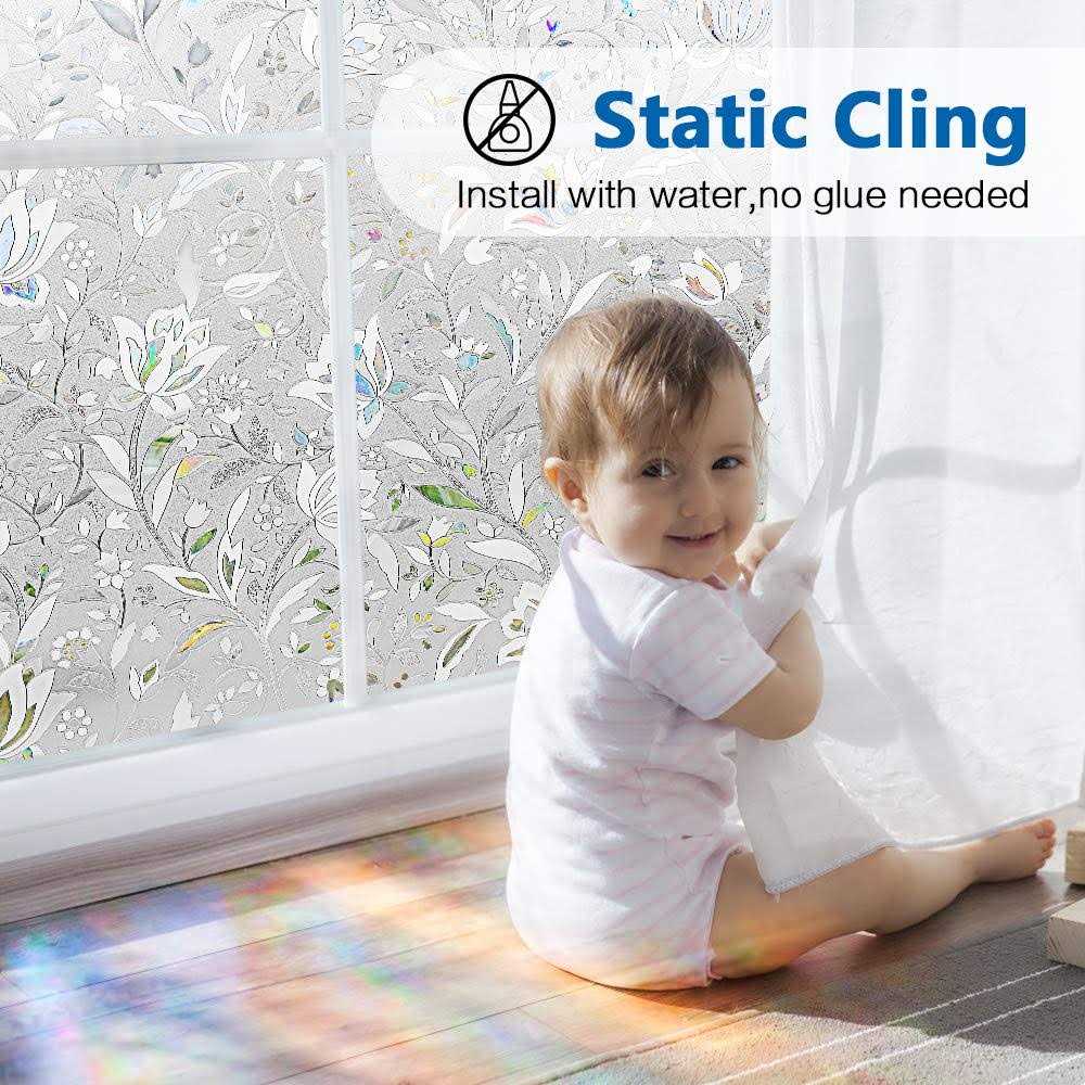 Window Privacy Film Frosted Removable Glass Covering For Bathroom Opaque Static Cling Heat Control Door Sticker For Home Office Living Room
