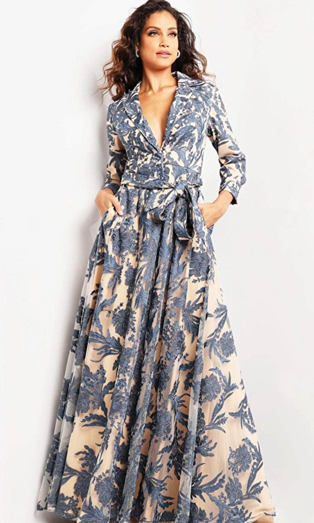 V-Neck A-Line Evening Dress