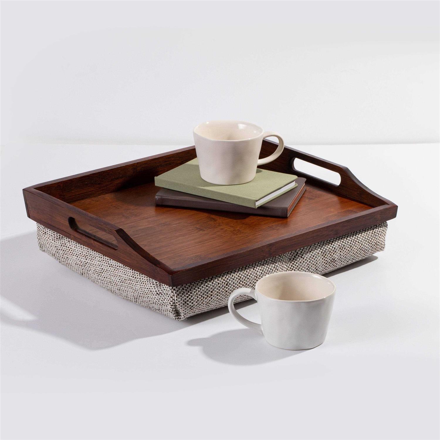 Rossie Home Bamboo Lap Tray with pillow