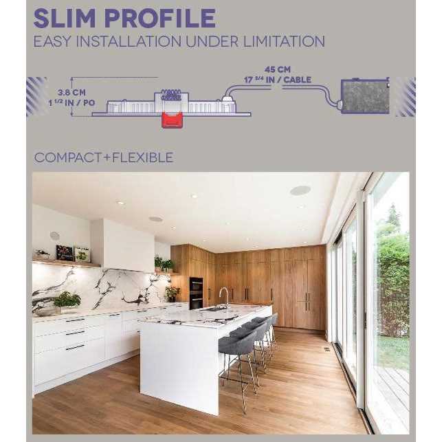 BAZZ SLDSKB4W4 Slim Disk Recessed LED Lighting Kit