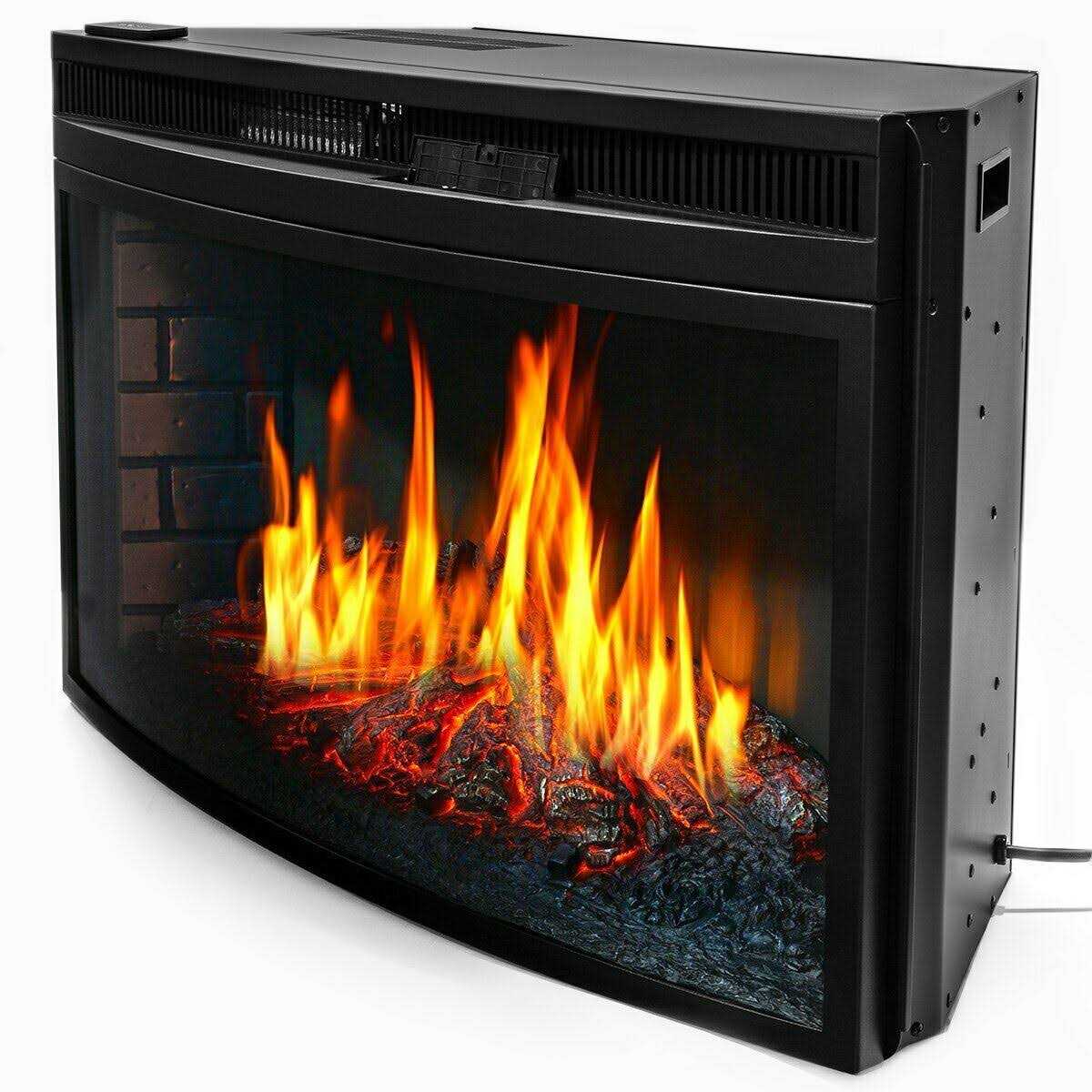 XtremepowerUS Electric Fireplace Insert w/Remote & Timer 28.5 1500W Adjustable 3D Place