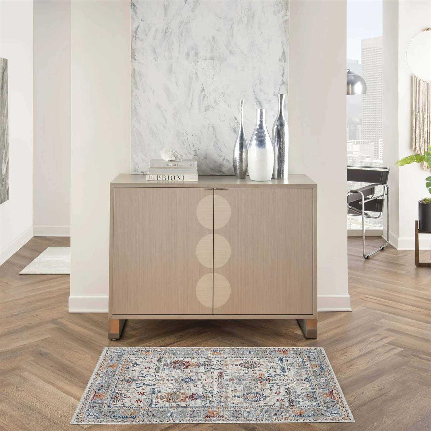 Adiva Rugs Machine Washable Area Rug With Non Slip Backing For Living Room