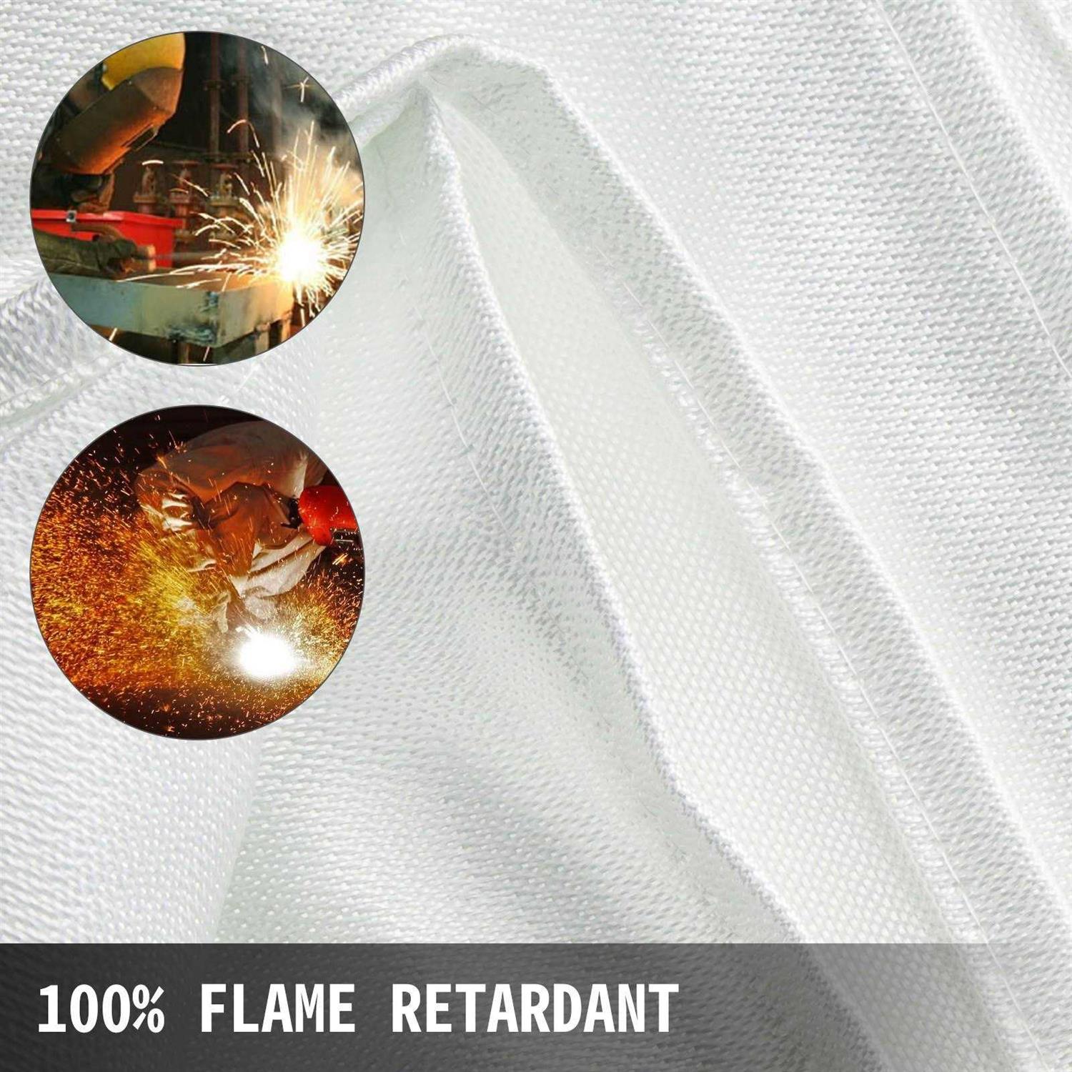VEVOR Welding Blanket Fiberglass Blanket 8 x 10 ft Fire Retardant Blanket White HT8X10BS000000001V0