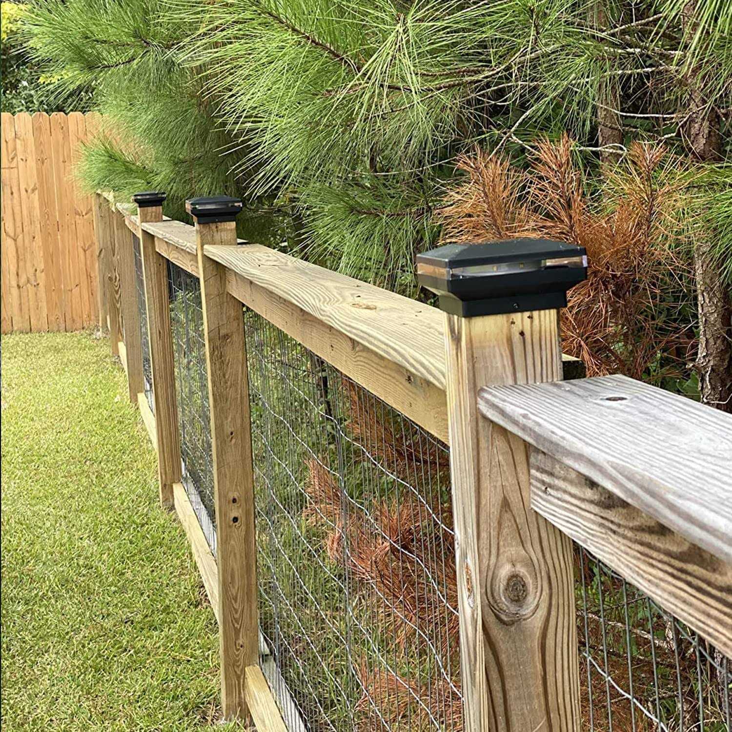 Viewsun 8 Pack Solar Post Lights Outdoor Fence Post Cap Light Solar Powered Caps for Deck