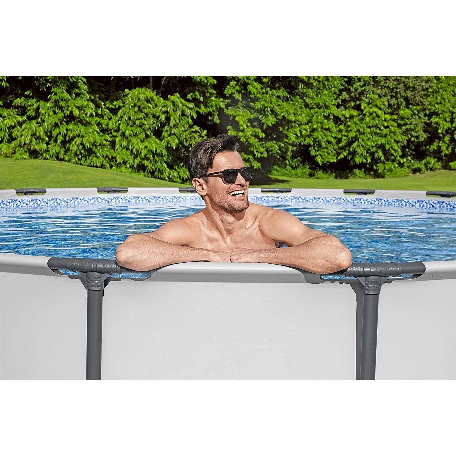 Bestway Power Steel 18′ x 48” Round Above Ground Pool Set