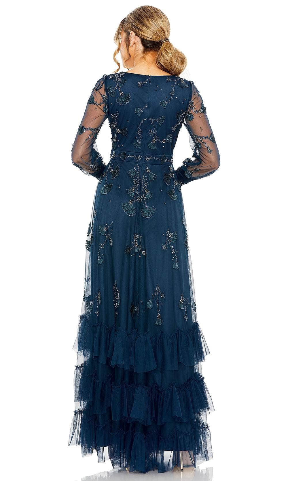 Long Sleeve Full Back Prom Gown