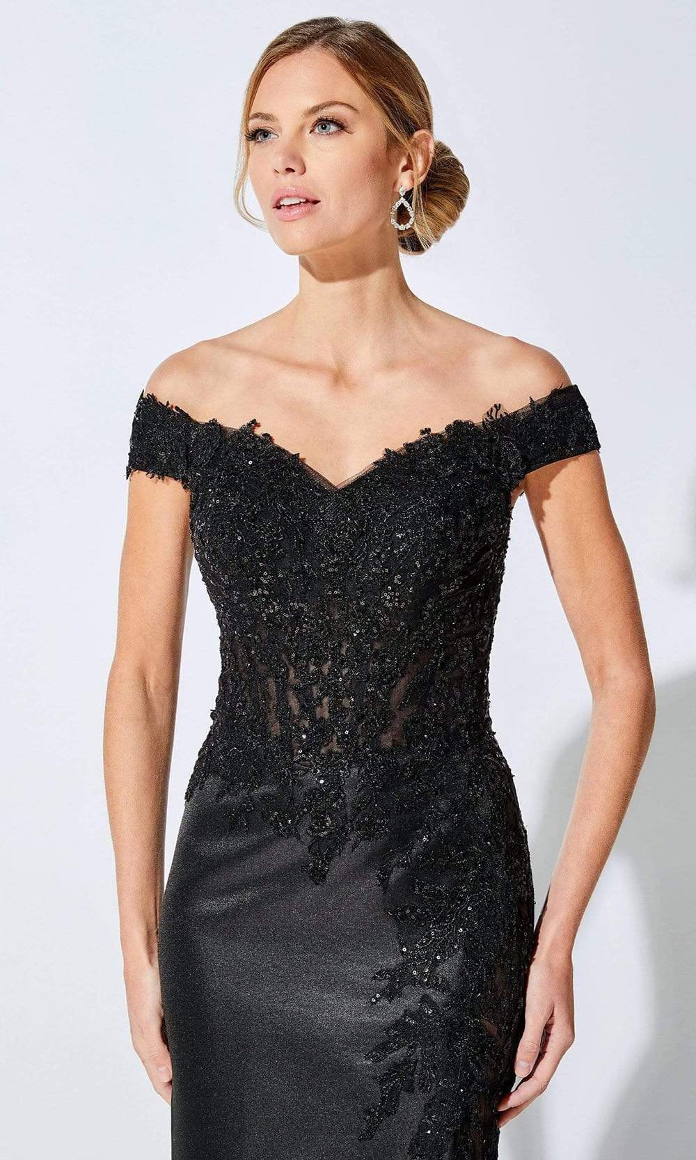 221D51 Off Shoulder A-Line Evening Dress