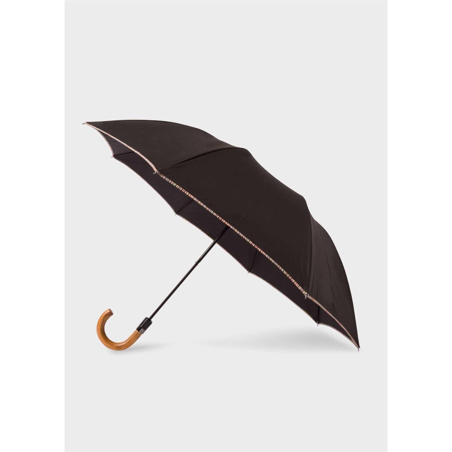 Paul Smith Black Signature Stripe Border Umbrella
