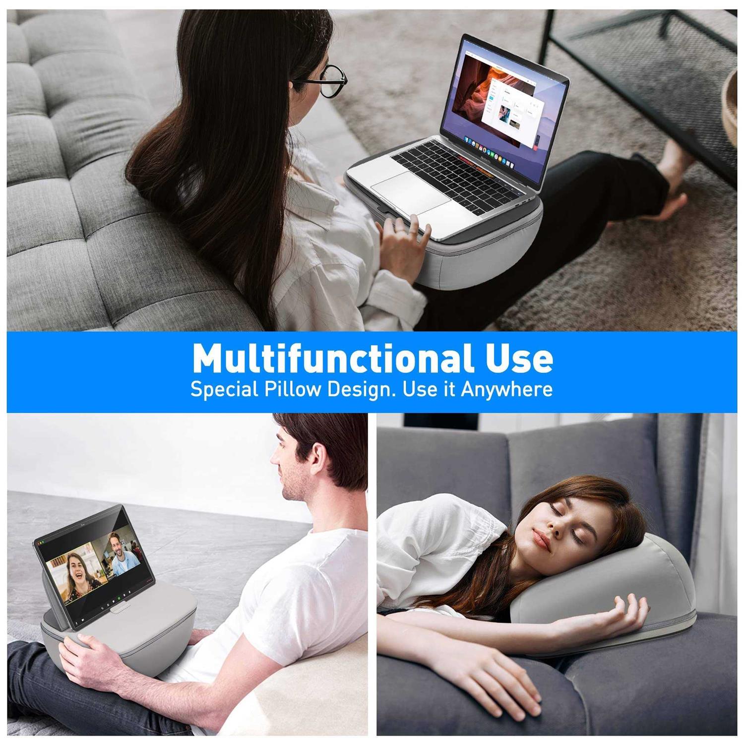 Desklogics Lap Desk with Cushion Ultra-thick Coolfoam 7 to 142 inch Laptop Tablet Stand