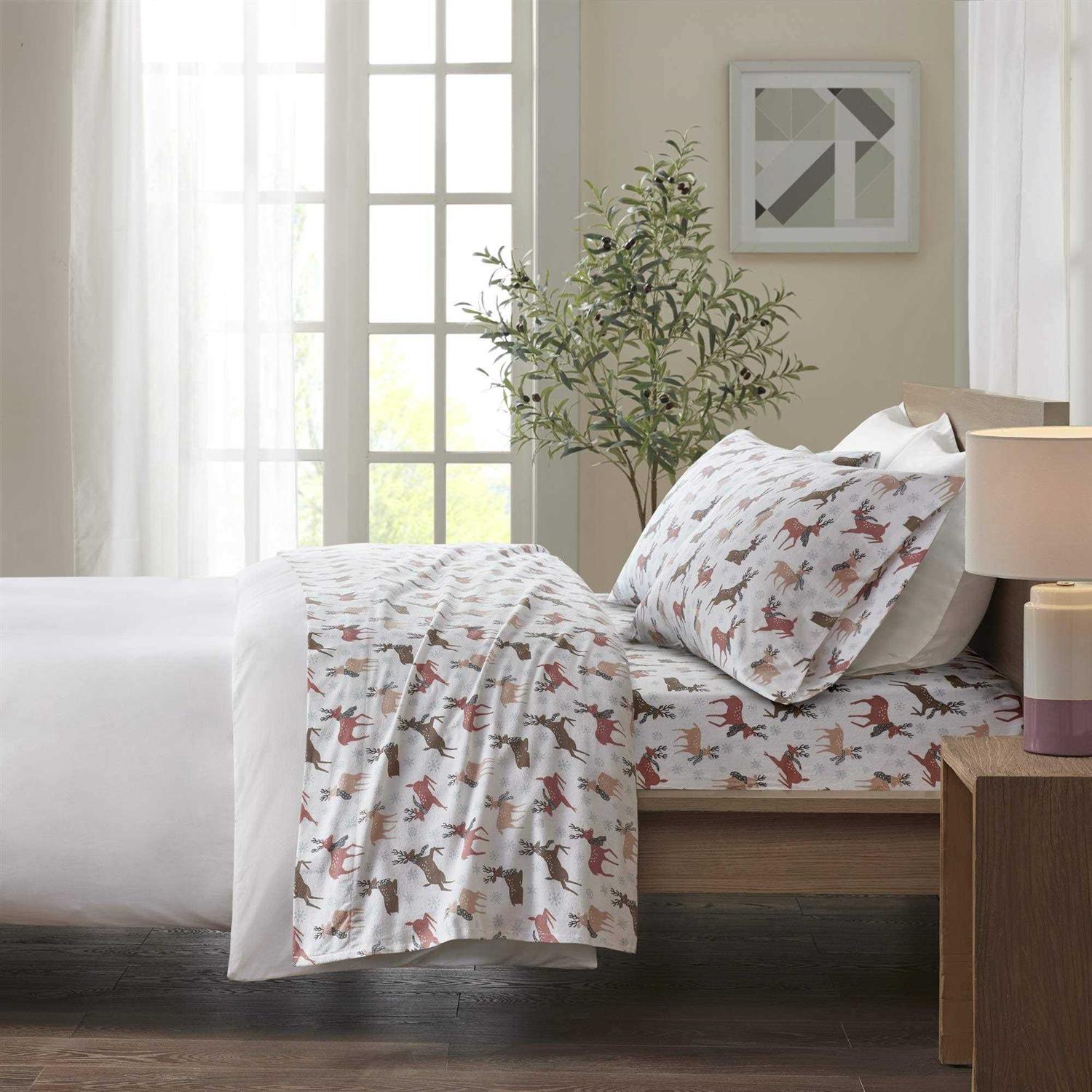 True North by Sleep Philosophy Cozy Cotton Flannel Printed Sheet Set