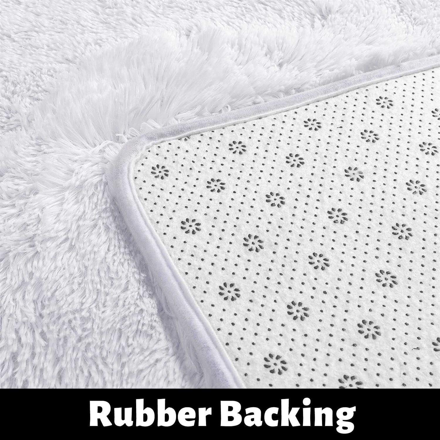 Amdrebio Fluffy Round/Circle Rug 4’X4′ Furry Carpet for Teen’s Room,Shaggy Circular Fuzzy Plush Rug for Bedroom Kids Nursery Room