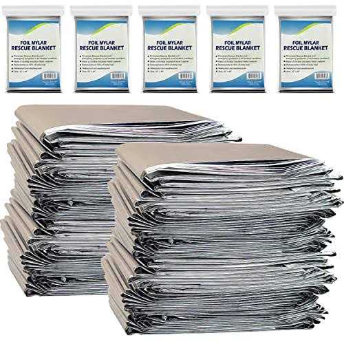 NOVAMEDIC Emergency Foil Mylar Thermal Blankets Pack of 200