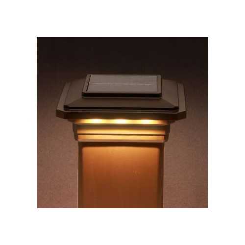 Ultra Bright Technologies 4-1/2 in. x 4-1/2 in. Solar Post Cap Light for Trex
