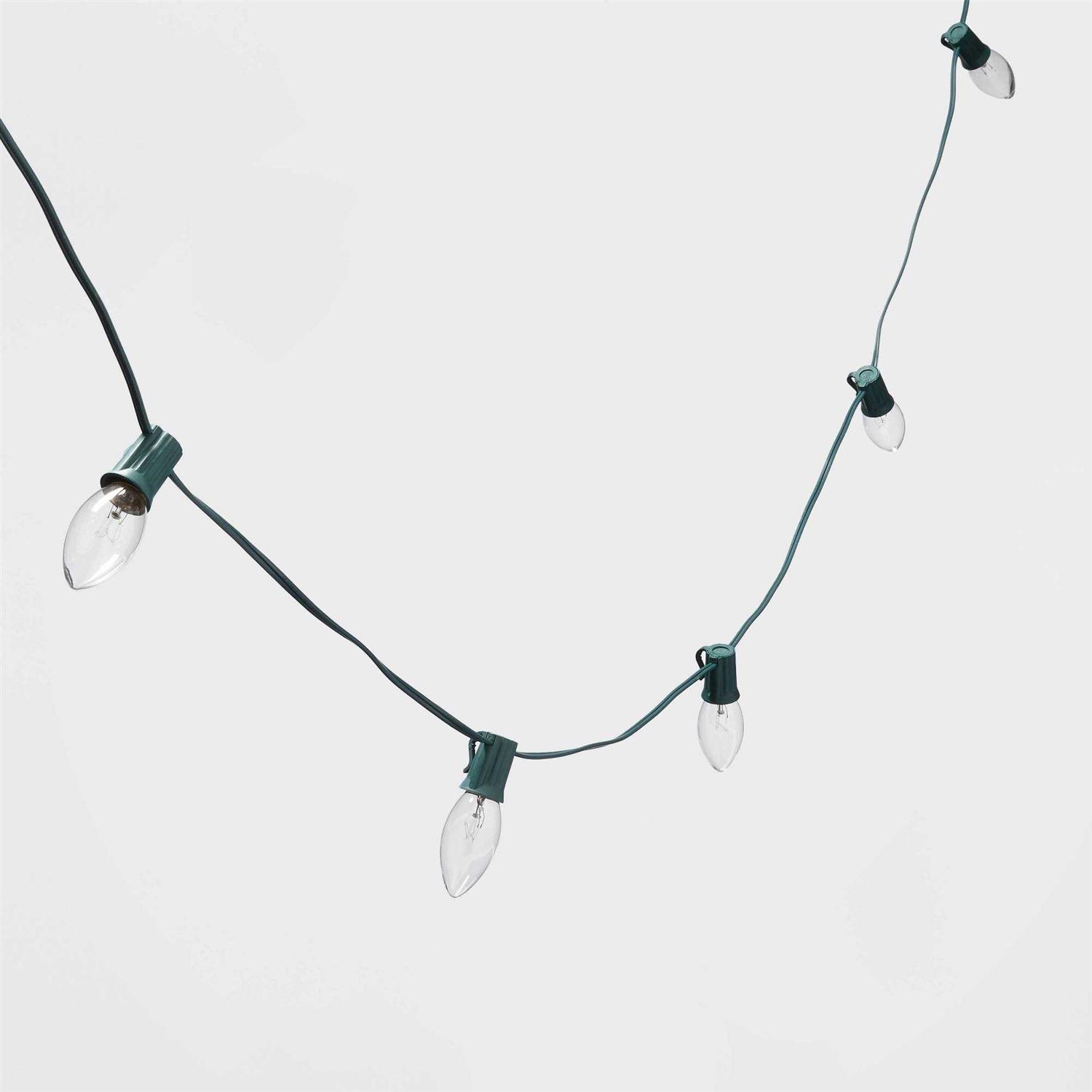 Wondershop 20ct Incandescent C9 Christmas String Lights Green Wire