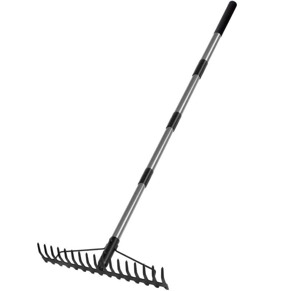 WaLensee 63 in. Steel Handle 17-Tine Bow Rake
