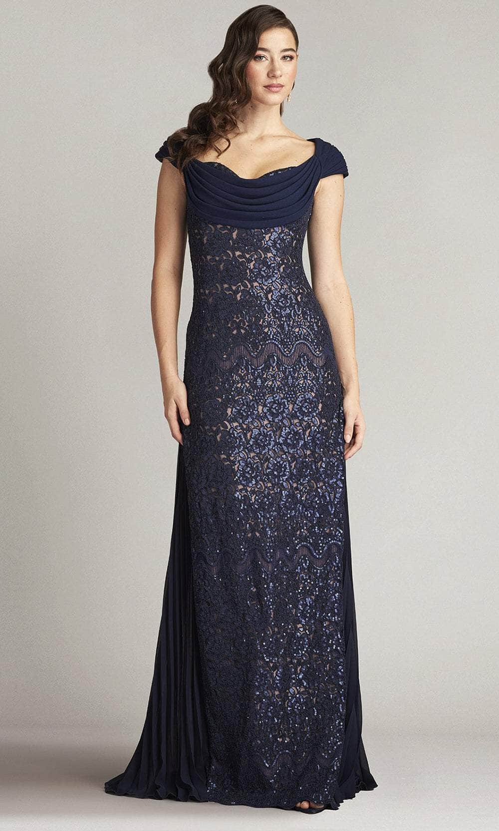 Embroidered Off-Shoulder Evening Gown