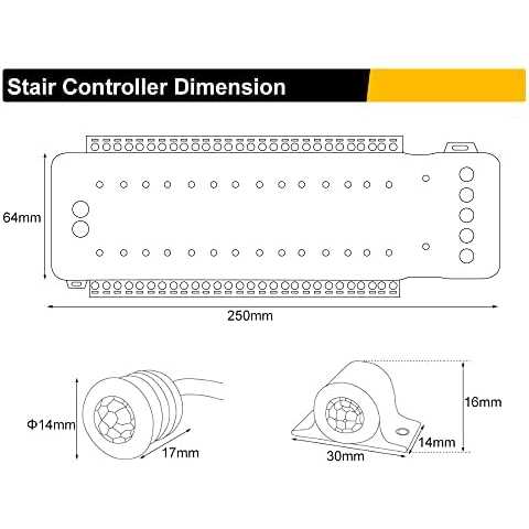 SuperStairLED Motion Sensor LED Stair Lights Controller SSL-5628 9 Modes Speed Brightness Adjustable Use for Max 28 Steps Indoor LED Stair Lighting