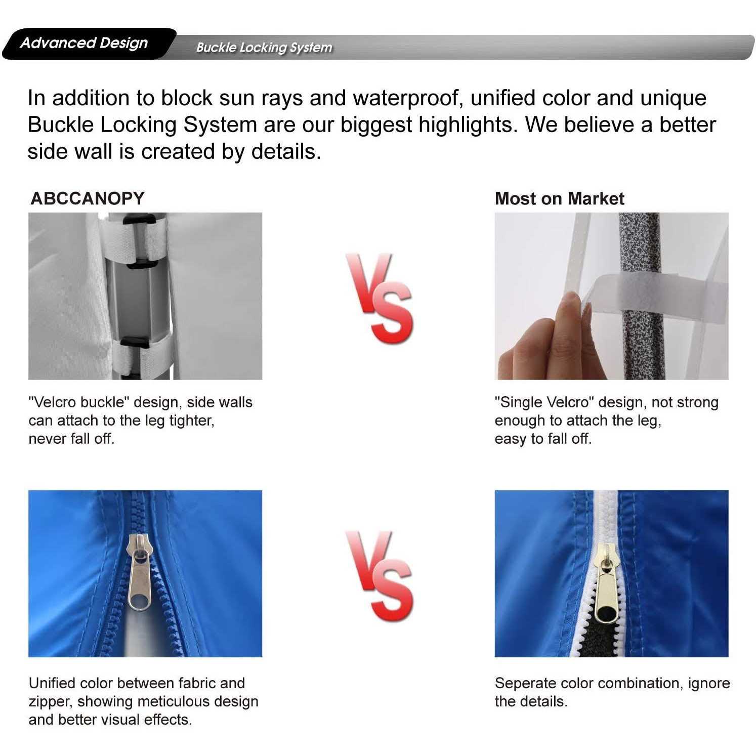 Abccanopy Instant Canopy Sunwall 10×10 FT