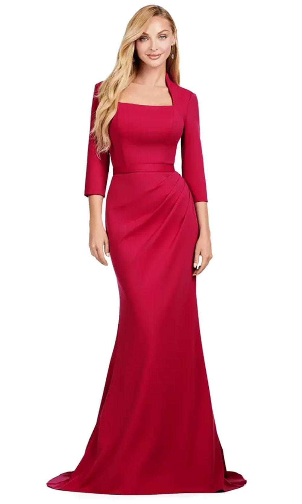 Queen Anne Neckline Mermaid Gown