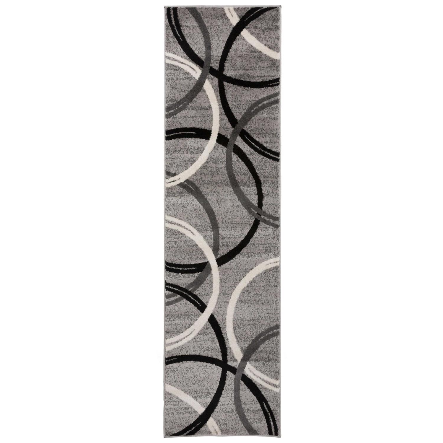 World Rug Gallery Modern Abstract Circles Design Area Rug