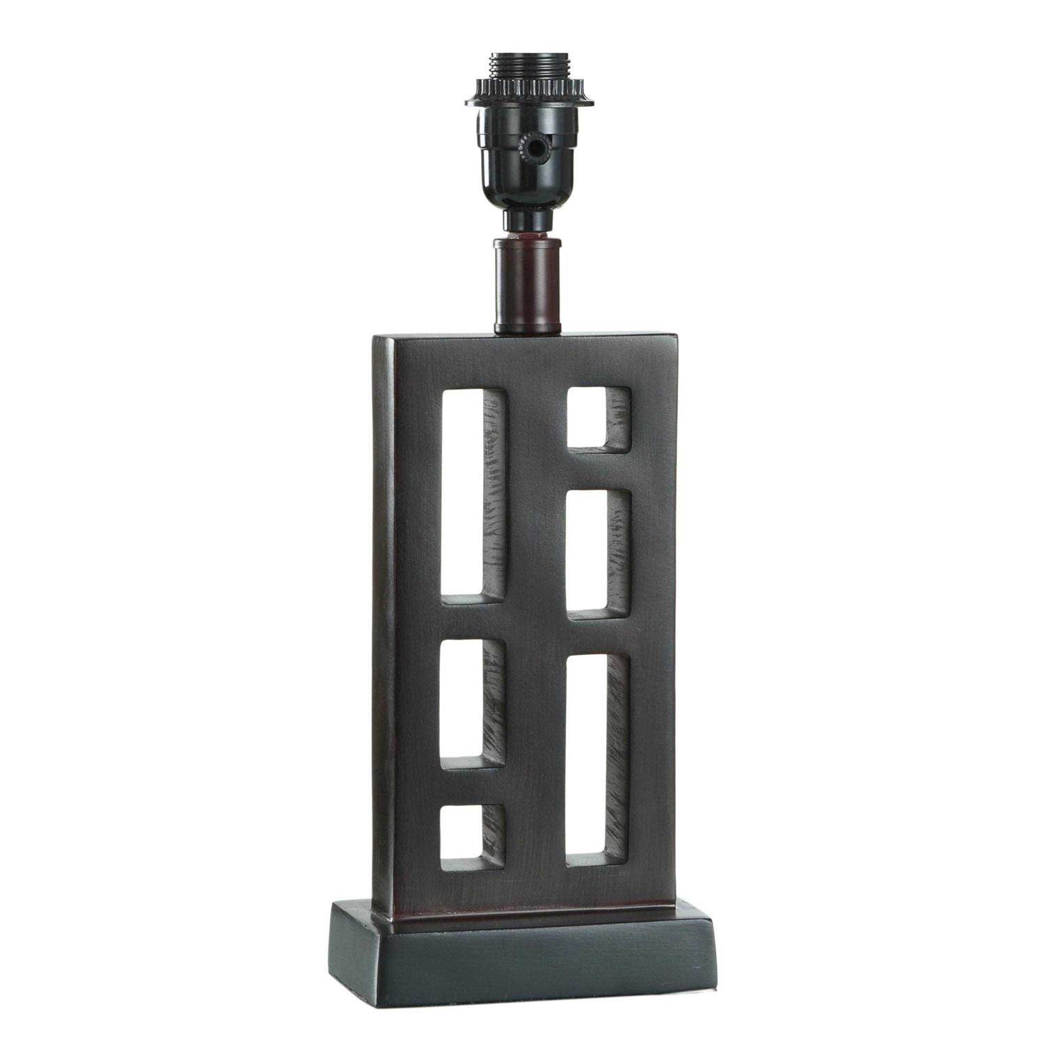 Better Homes & Gardens Walnut Open Works Lamp with Shade