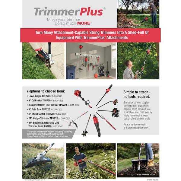 TrimmerPlus Universal 0.105 in. Fixed Line 34 in. Extended Straight Shaft String Trimmer Attachment