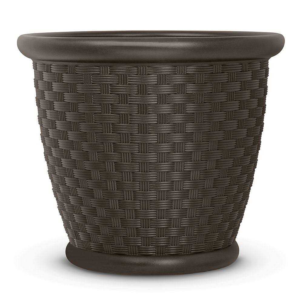 Suncast Resin Wicker Planter