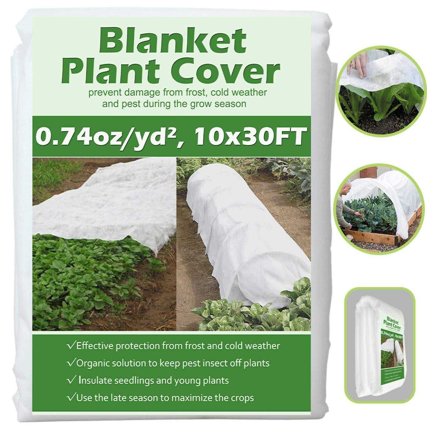 Valibe Plant Covers Freeze Protection 10 ft x Floating Row Cover Garden Fabric Plant Cover for Winter Frost / Sun Pest Protection