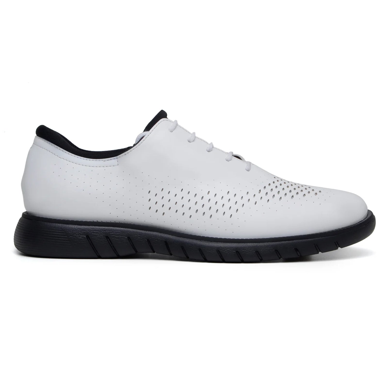 Men’s Belvedere Maxim Patent Leather Tuxedo Dress Sneaker in White
