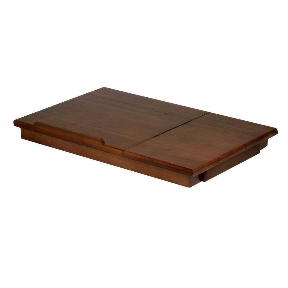 Winsome Alden Flip-Top Folding Lap Desk with Drawer, Walnut