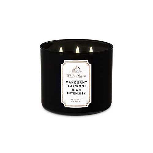 Bath & Body Works White Barn 3 Wick Candle In Mahogany Teakwood High Intensity
