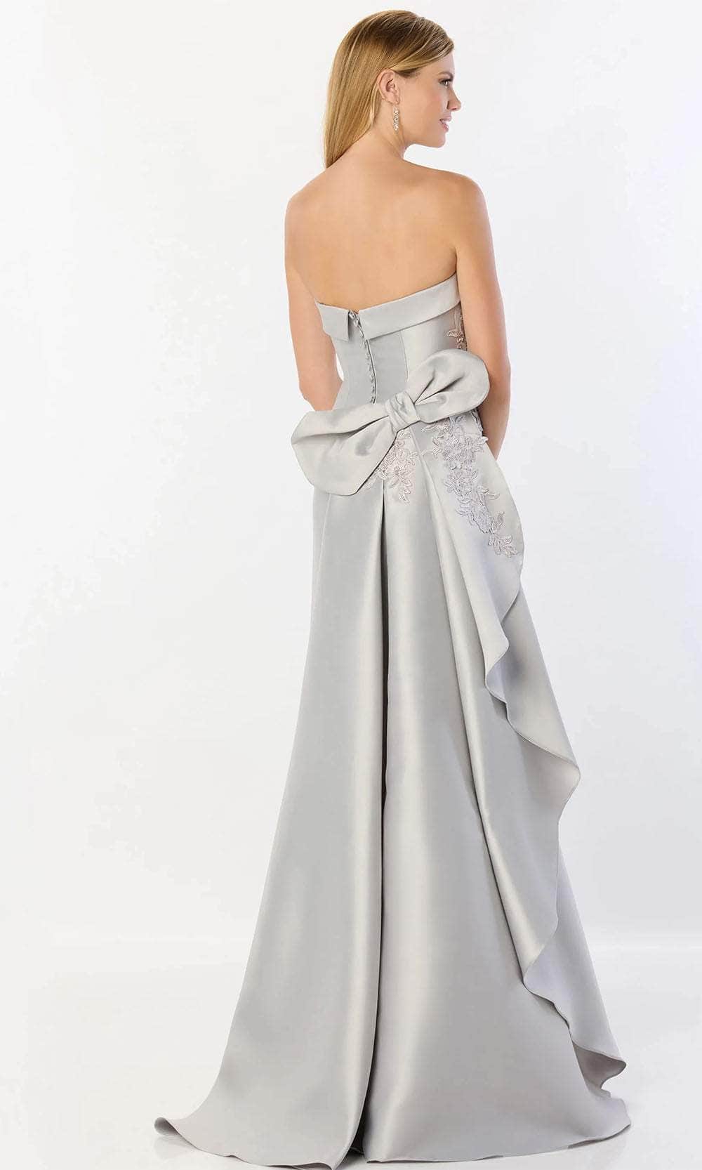 Lace Appliques Detachable Train Mother of the Bride Dress