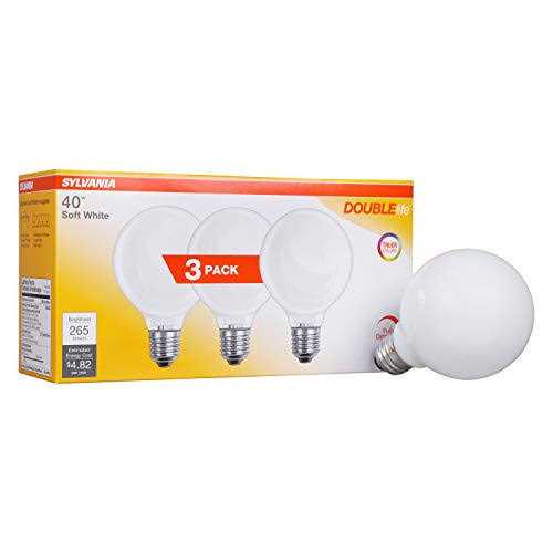 Sylvania Incandescent Double Life Décor Globe Light Bulb 40W G25