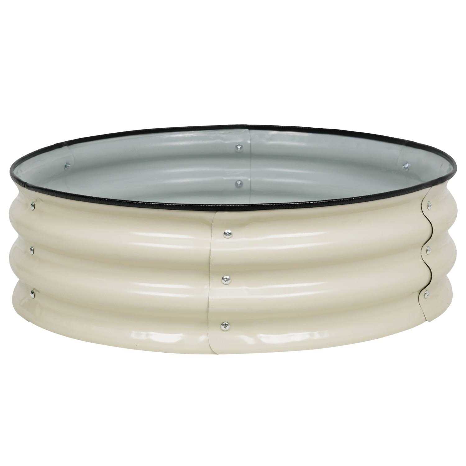 Aoodor 9&” Tall Aluzinc Metal Raised Garden Bed 30&” Round