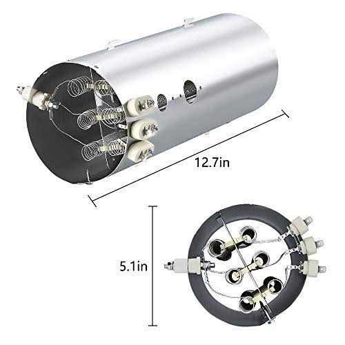 1-Year WARRANTY 134792700 Dryer Heating Element Kit 137032600 Thermal Limiter & 3204267 Thermostat Compatible with Electrolux Dryer Heating Element