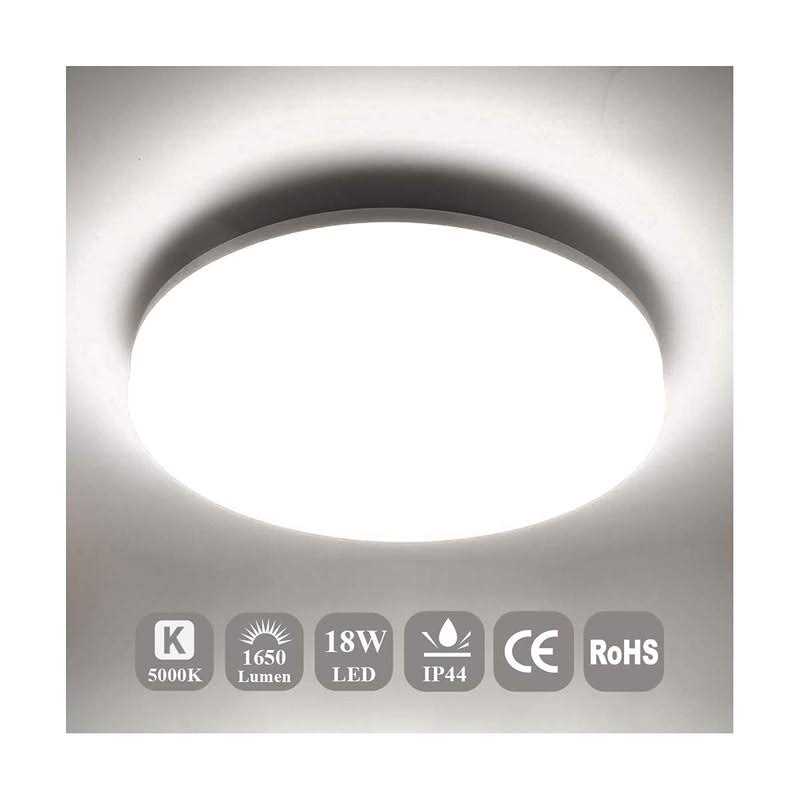 Airand 5000K LED Ceiling Light Flush Mount 18W 1650LM Round LED Ceiling Lamp for Kitchen
