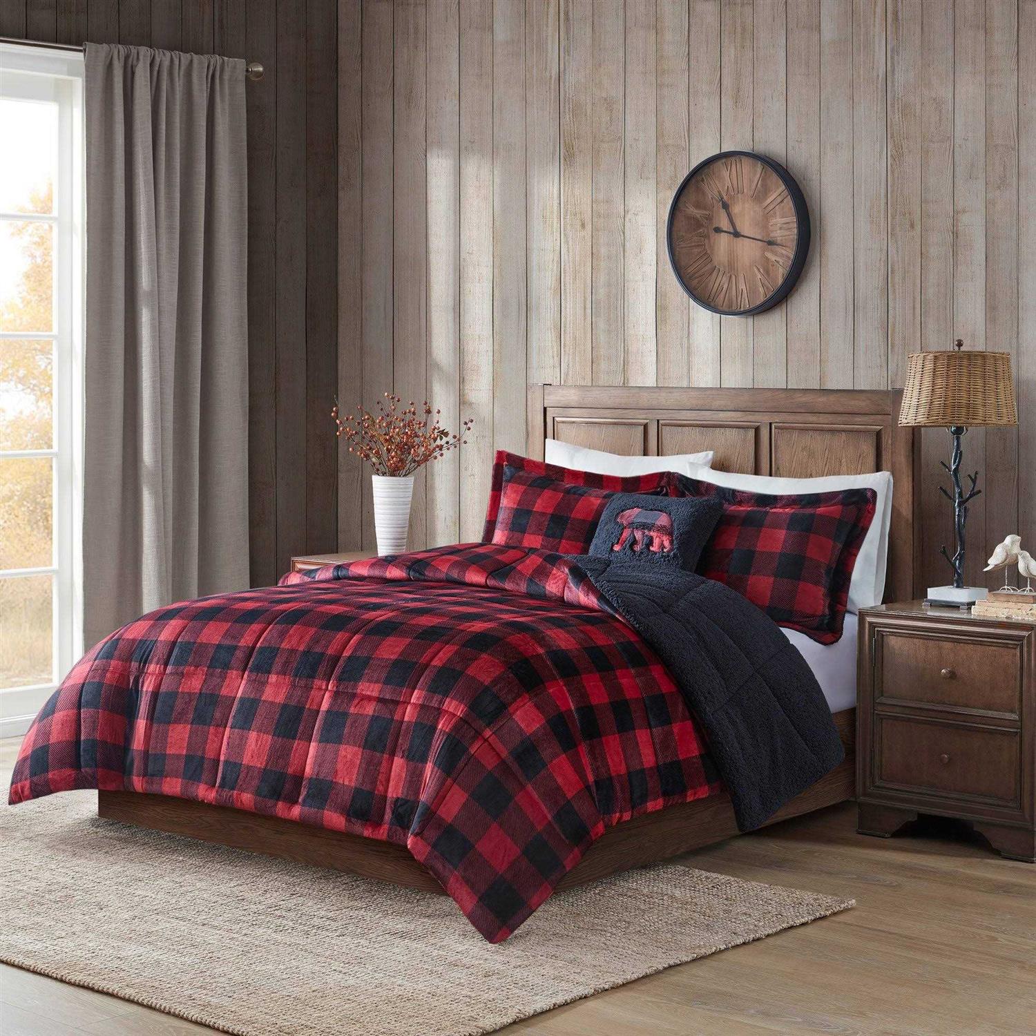 Alton Plush to Sherpa Down Alternative Comforter Set Woolrich