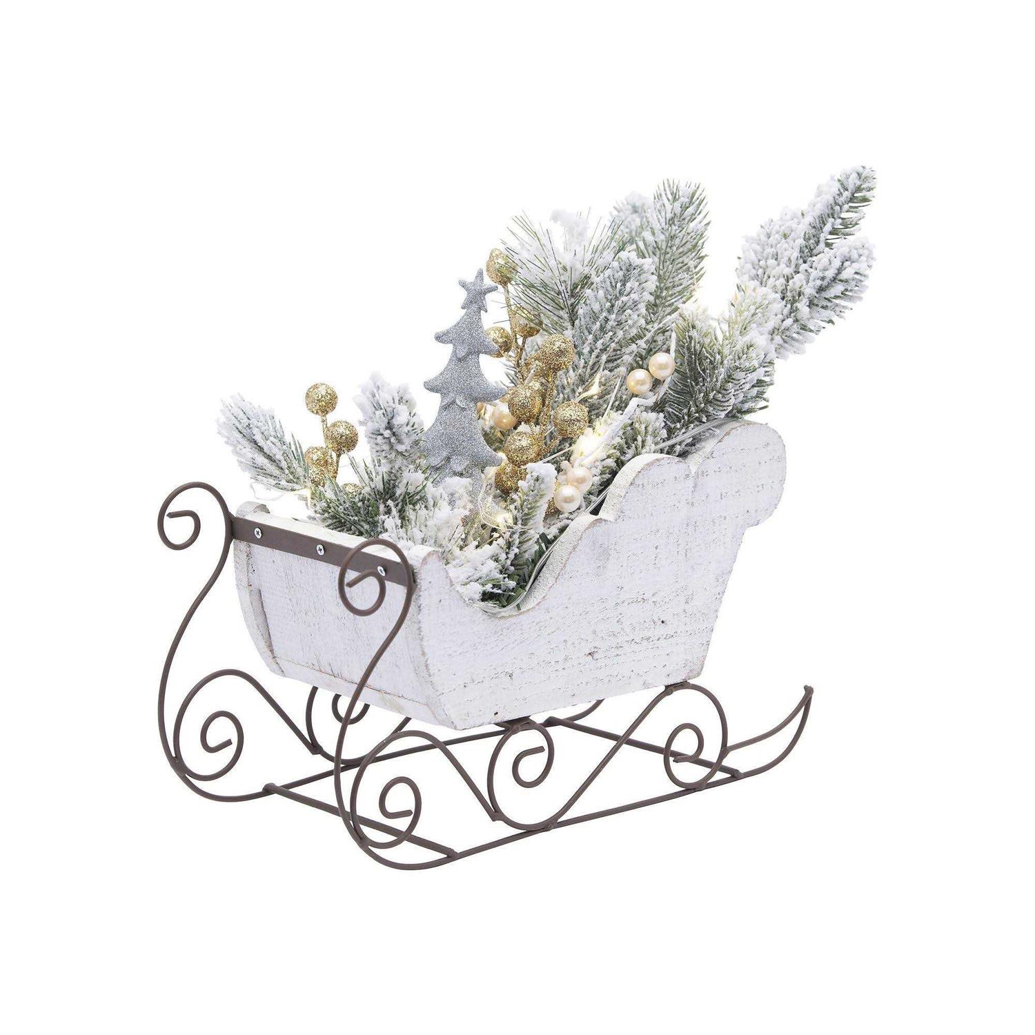 Studio 66 Studio 66 Winter Green Lighted Sleigh