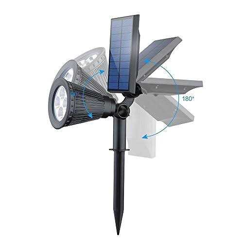 T-SUN Solar Spotlights Waterproof Outdoor Solar Spot Lights Auto-ON/Off Adjustable Solar Lights for Tree