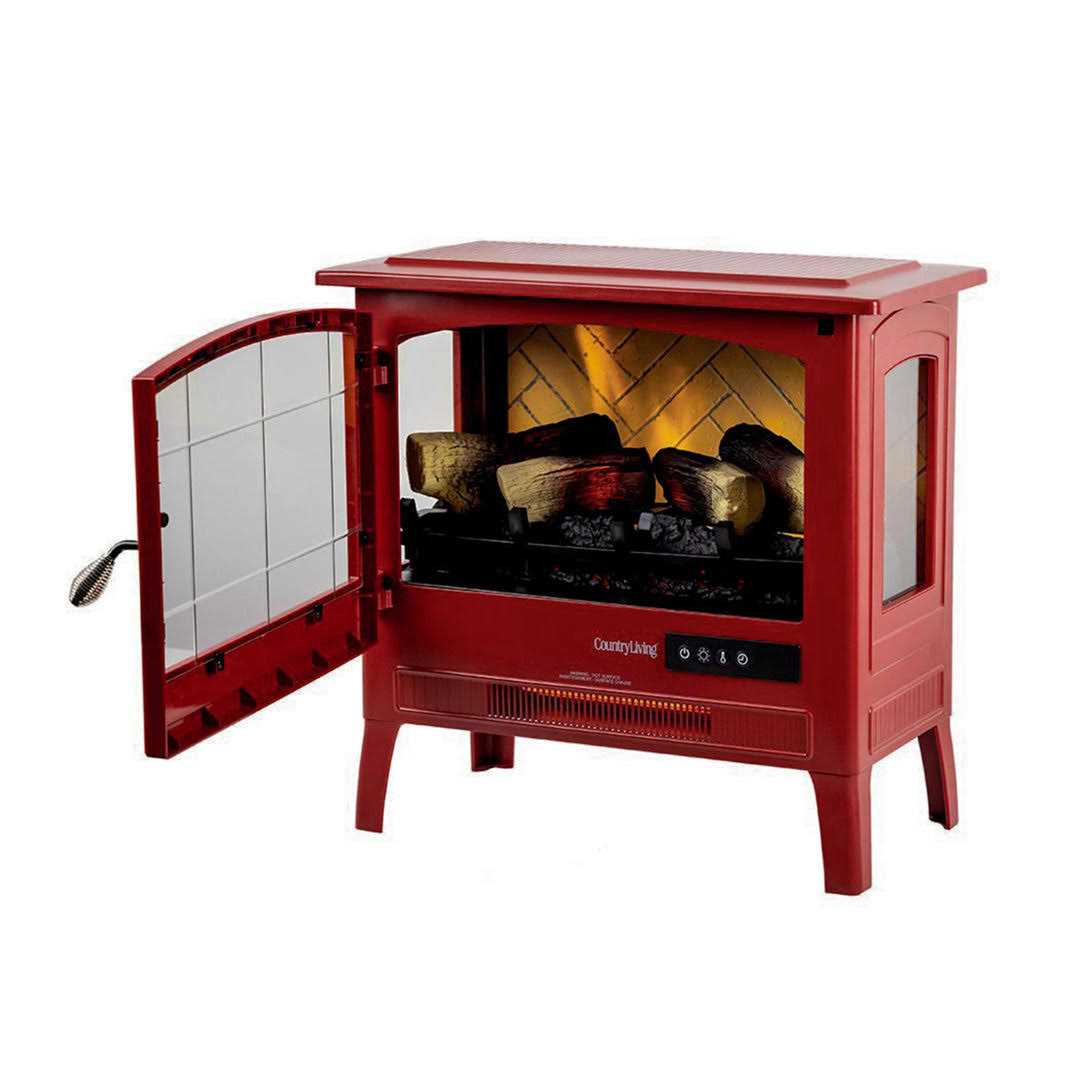 Country Living Infrared Freestanding Electric Fireplace Stove Heater