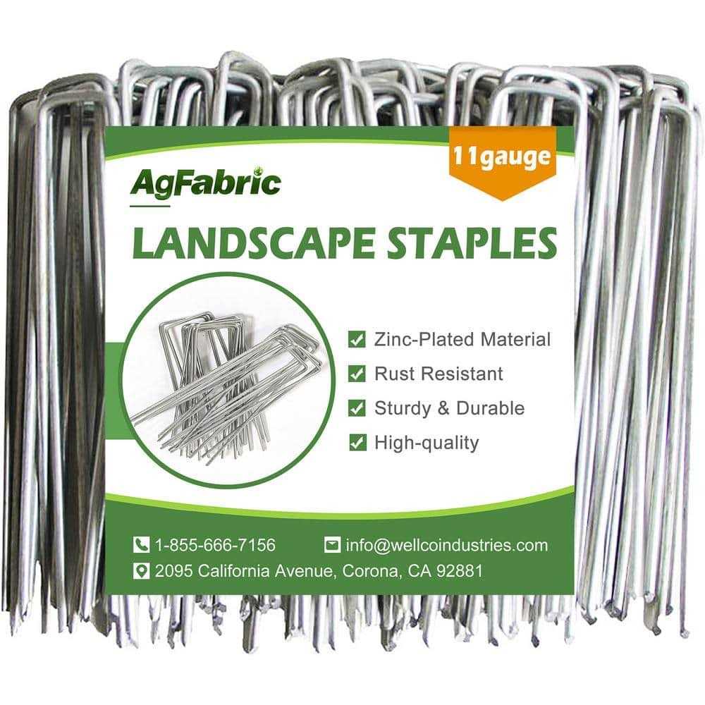 Agfabric 1.57 in. x Galvanized Landscape Staples Stake
