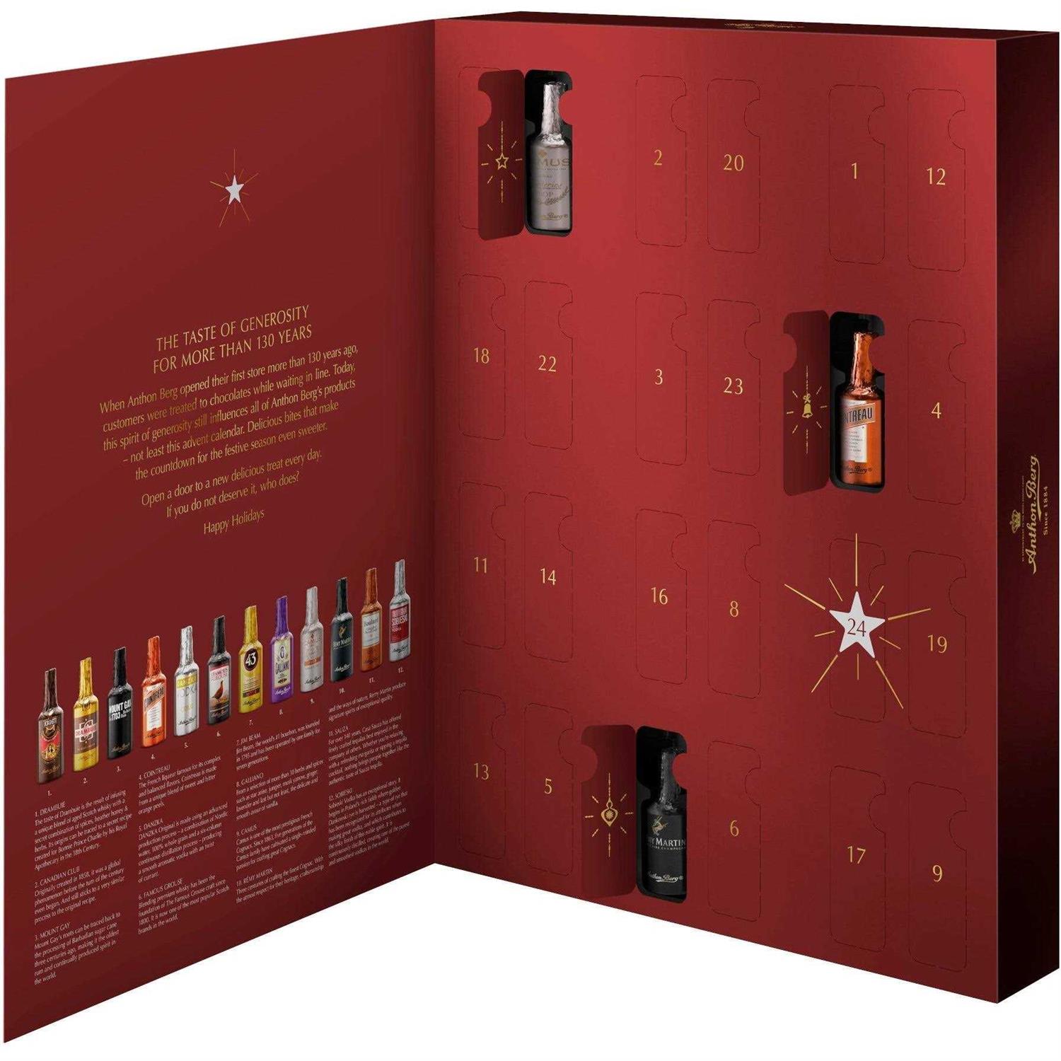 Anthon Berg Chocolate Liquor Bottles Advent Calendar